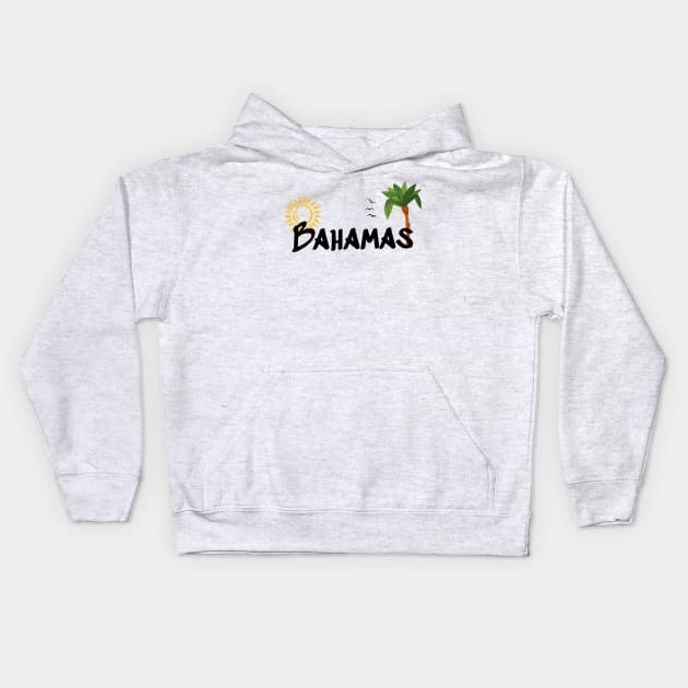 Bahamas island typography Kids Hoodie by afmr.2007@gmail.com